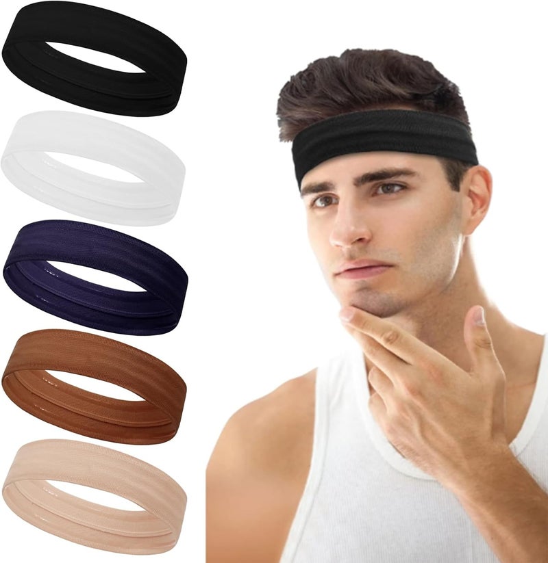 ONEYE Workout Headbands Non Slip Headband Sport Headbands Sweatbands Elastic Sport Hair Bands for Sports Travel Indoor Fitness Gym - Image 1